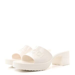 Rubber Gucci Logo Womens Platform 20/60mm Slide Sandals size 9/39